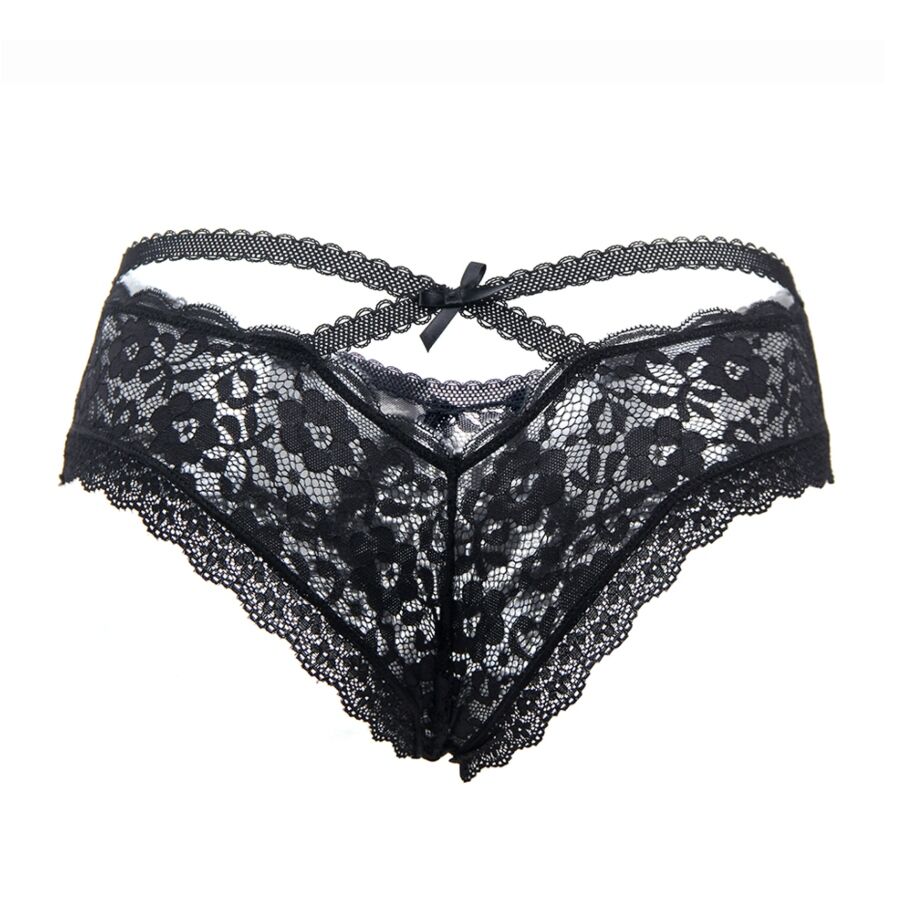 CALÇAS DE RENDA FLORAIS QUEEN LINGERIE S / M