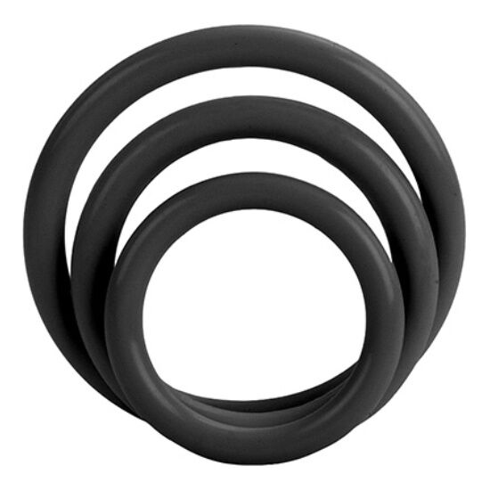 SET OF 3 BLACK PENIS RINGS