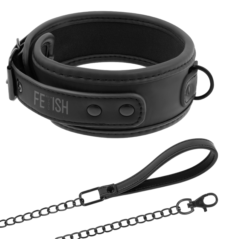 FETISH SUMISO - COLLAR DE CADENA CON FORRO DE NOPRENE