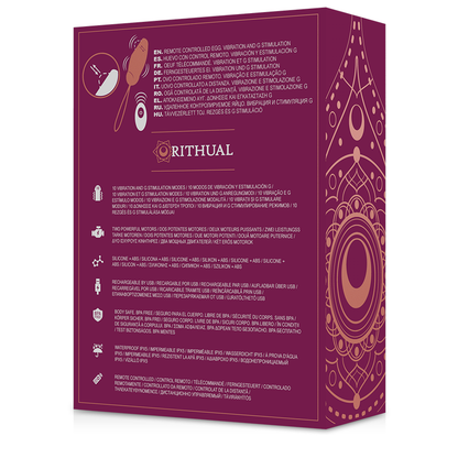 RITHUAL™- PRIYA OVO CONTROLE REMOTO G-SPOT + VIBRAÇÃO