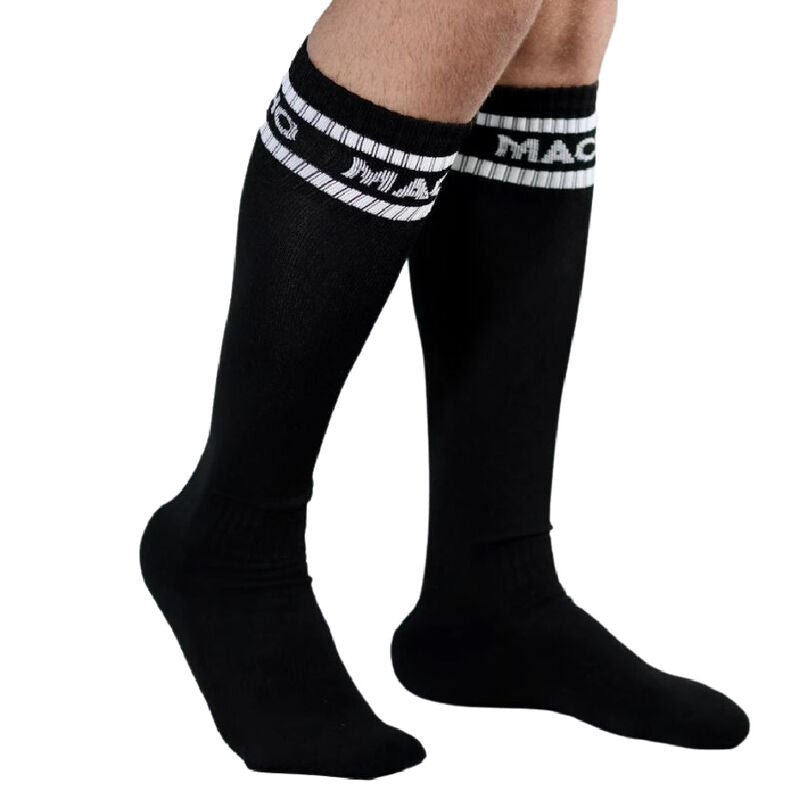 MALE MALE LONG SOCKS ONE SIZE - BLACK